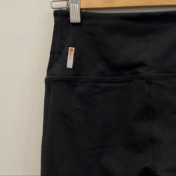 Zella Black High Waist Lattice Ankle Cropped Leggings - Picture 5 of 9